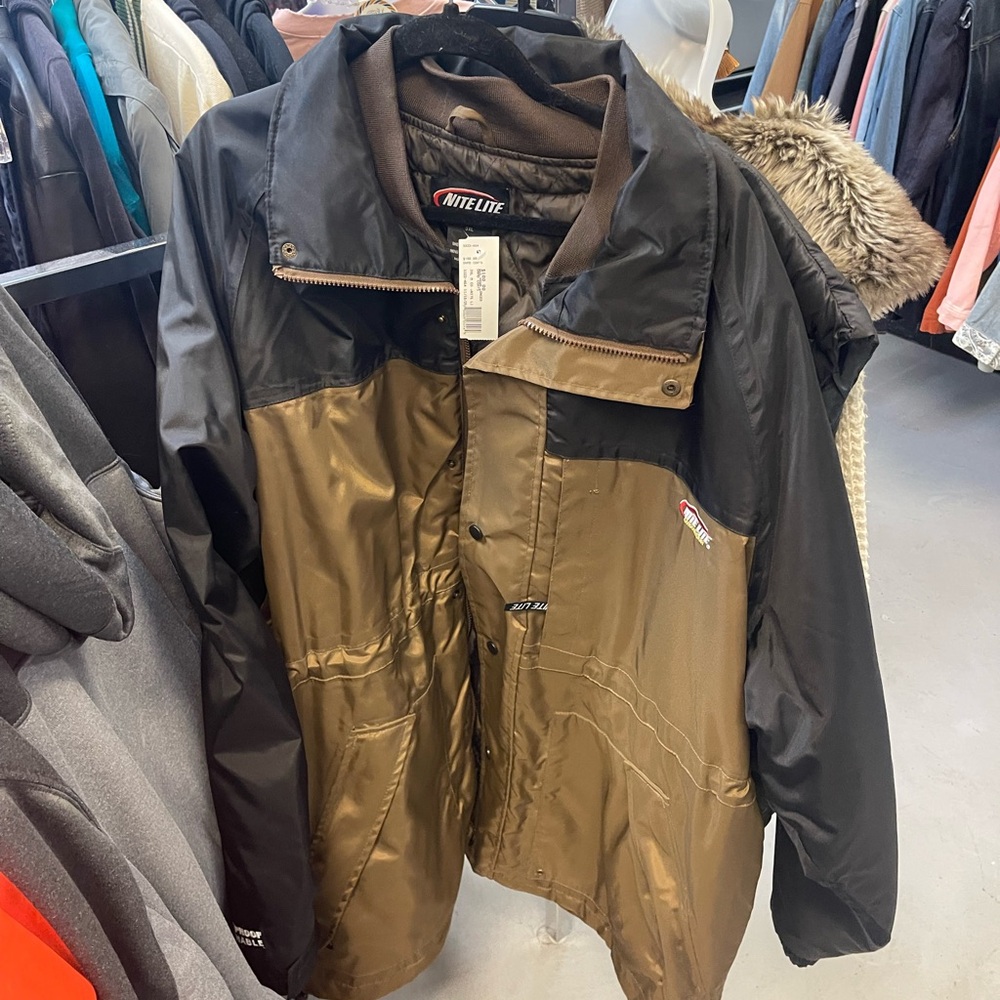 Niteline Men's Black and Brown Raincoat